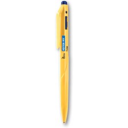 Długopis automatyczny 1mm niebieski, żółta obudowa KD708-NY TETIS