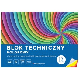 Blok techniczny kolorowy A3 10k INTERDRUK