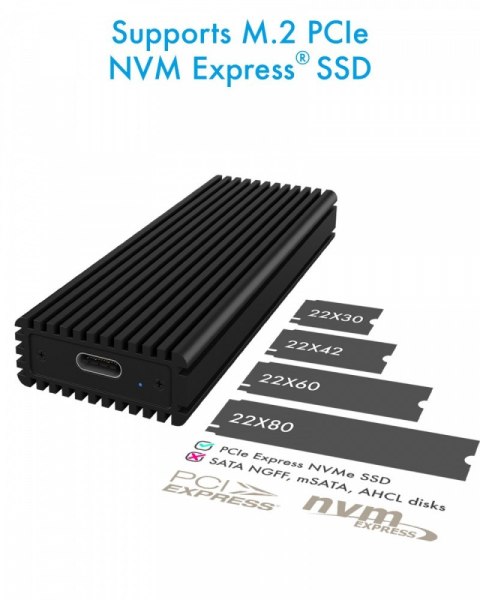 Obudowa IB-1816M-C31 Type-C na PCIe NVMe M.2 Obudowa IB-1816M-C31 Type-C na PCIe NVMe M.2