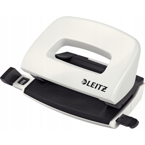 Dziurkacz mini LEITZ WOW metalowy perłowy biały 50601001 Dziurkacz mini LEITZ WOW metalowy perłowy biały 50601001