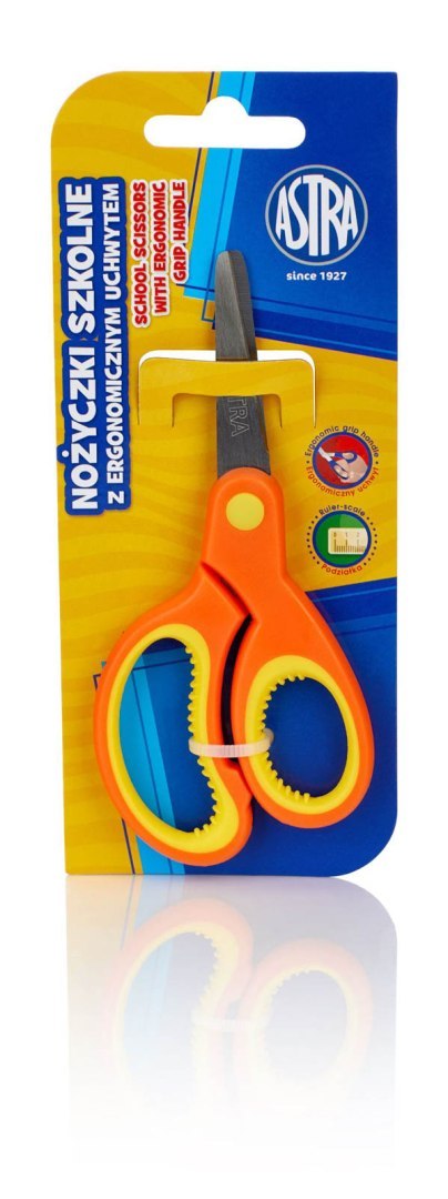 Nożyczki szkolne 13cm z ergonomicznym uchwytem 407118005 ASTRA Nożyczki szkolne 13cm z ergonomicznym uchwytem 407118005 ASTRA