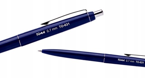 Długopis automatyczny ASYSTENT niebieski, wkład niebieski 0.7mm TO-031 TOMA Długopis automatyczny ASYSTENT niebieski, wkład niebieski 0.7mm TO-031 TOMA