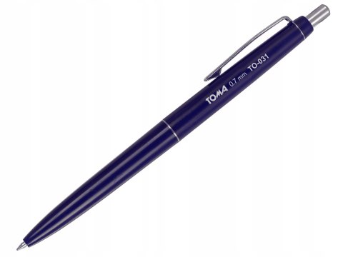 Długopis automatyczny ASYSTENT niebieski, wkład niebieski 0.7mm TO-031 TOMA Długopis automatyczny ASYSTENT niebieski, wkład niebieski 0.7mm TO-031 TOMA
