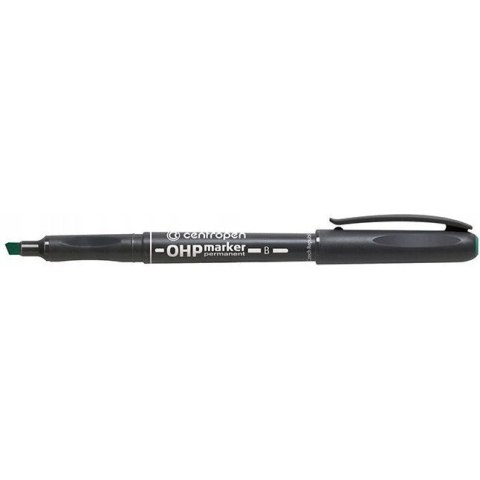 Marker permanentny OHP 1-3mm zielony 2638 CENTROPEN Marker permanentny OHP 1-3mm zielony 2638 CENTROPEN