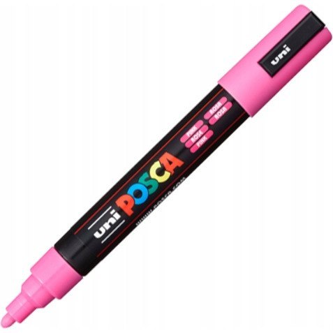 Marker z farbą plakatową UNI Posca PC-5M, nr.13 różowy Marker z farbą plakatową UNI Posca PC-5M, nr.13 różowy