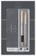 Komplet pióro wieczne + długopis JOTTER STAINLESS STEEL GT PARKER 2093257