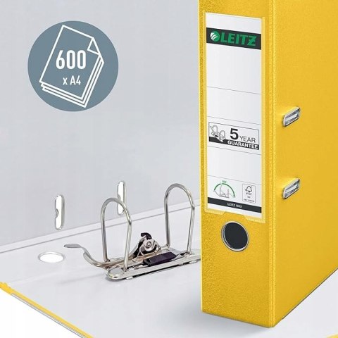 Segregator LEITZ A4/80mm 180 żółty 10105015 Segregator LEITZ A4/80mm 180 żółty 10105015