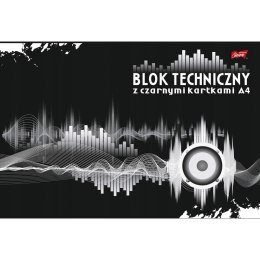 Blok techniczny A4 10k 180g czarny UNIPAP