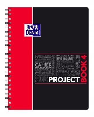 Kołozeszyt A4 80k kratka PROJECTBOOK mix kolor 400037432 OXFORD Kołozeszyt A4 80k kratka PROJECTBOOK mix kolor 400037432 OXFORD