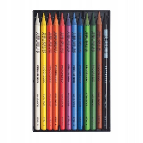 Kredki PROGRESSO 12 kolorów 8756 KOH-I-NOOR Kredki PROGRESSO 12 kolorów 8756 KOH-I-NOOR