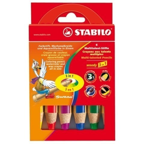 Kredki STABILO WOODY 8806 3in1 6kol. Kredki STABILO WOODY 8806 3in1 6kol.