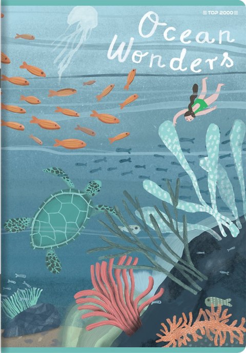 Zeszyt A5 32k 3linia kolorowa OCEAN WONDERS 400182345 TOP 2000 Zeszyt A5 32k 3linia kolorowa OCEAN WONDERS 400182345 TOP 2000