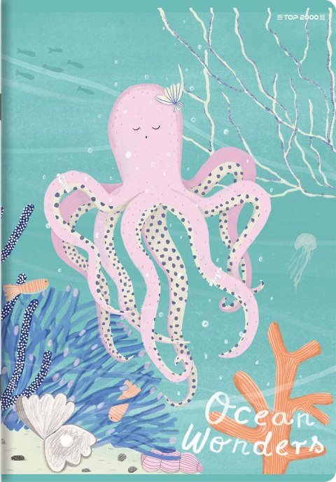 Zeszyt A5 32k 3linia kolorowa OCEAN WONDERS 400182345 TOP 2000 Zeszyt A5 32k 3linia kolorowa OCEAN WONDERS 400182345 TOP 2000