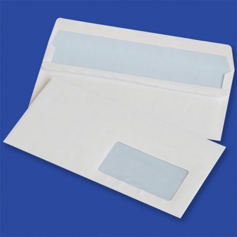 Koperty DL SK białe okno prawe 45x90 mm samoklejące 75g. (1000szt.) NC 112212007/11221200 Koperty DL SK białe okno prawe 45x90 mm samoklejące 75g. (1000szt.) NC 112212007/11221200