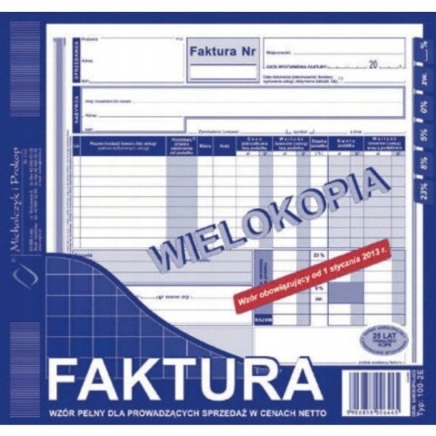 102-2E Faktura VAT 2/3 A4 80kartek Michalczyk i Prokop 102-2E Faktura VAT 2/3 A4 80kartek Michalczyk i Prokop