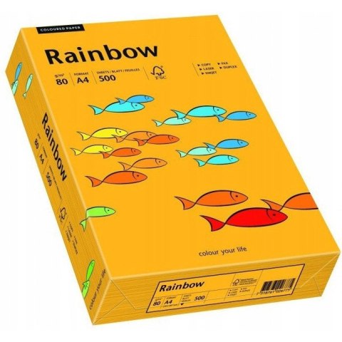 Papier ksero A4 80g RAINBOW R22 jasnopomarańczowy 88042409