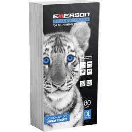 Papier receptowy DL 80g EMERSON TIGER (210x99mm) biały 500ark