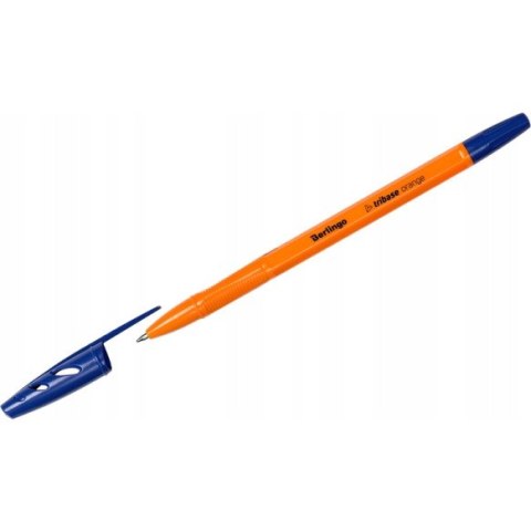 Długopis olejowy ze skuwką Tribase Orange 0.7 mm niebieski 265891 BERLINGO