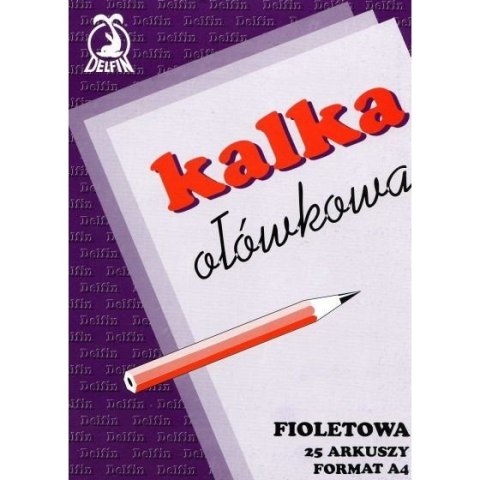 Kalka ołówkowa A4 25 arkuszy DELFIN Kalka ołówkowa A4 25 arkuszy DELFIN