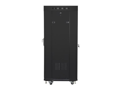 Szafa instalacyjna rack stojąca 19 27U 600x600 czarna, drzwi szklane LCD (Flat pack) Szafa instalacyjna rack stojąca 19 27U 600x600 czarna, drzwi szklane LCD (Flat pack)