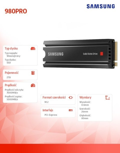 Dysk SSD 980PRO Heatsink NVMeMZ-V8P2T0CW Dysk SSD 980PRO Heatsink NVMeMZ-V8P2T0CW