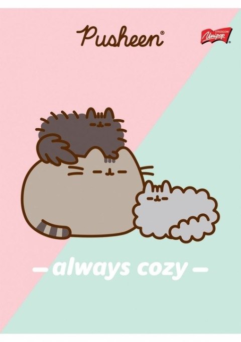 Zeszyt szkolny A5 32 kartki w kratkę laminowany PUSHEEN ST.MAJEWSKI Zeszyt szkolny A5 32 kartki w kratkę laminowany PUSHEEN ST.MAJEWSKI