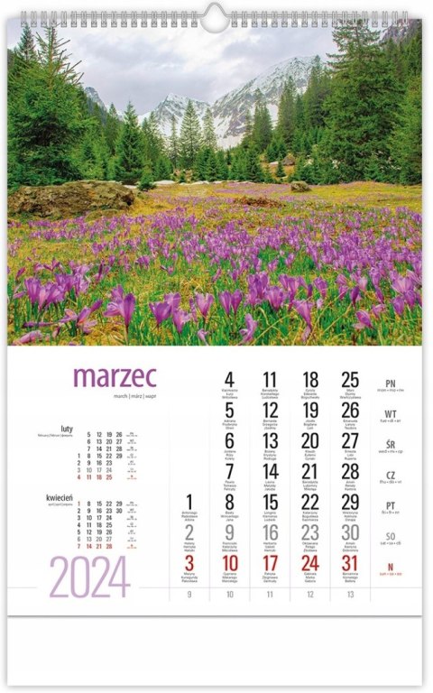 Kalendarz 13-planszowy B3 - KRAJOBRAZY (W2) 2025 TELEGRAPH Kalendarz 13-planszowy B3 - KRAJOBRAZY (W2) 2025 TELEGRAPH