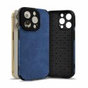 Etui SUEDE do Apple iPhone 11 granatowy