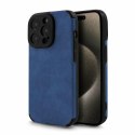 Etui SUEDE do Apple iPhone 14 granatowy