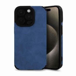 Etui SUEDE do Apple iPhone 15 PRO MAX granatowy