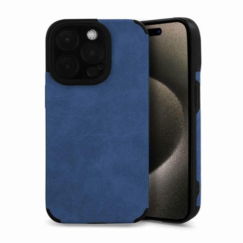 Etui SUEDE do Apple iPhone 15 PRO MAX granatowy