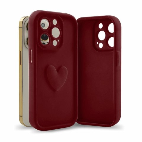 Etui HEARTS do Apple iPhone 14 PRO bordo Etui HEARTS do Apple iPhone 14 PRO bordo