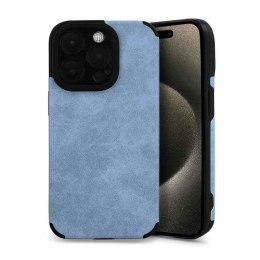 Etui SUEDE do Motorola MOTO E32 niebieski