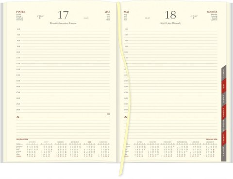 Kalendarz Cross z gumką i ażurową datówką A4 dzienny papier kremowy 204 A4DRK granatowy Wokół Nas Kalendarz Cross z gumką i ażurową datówką A4 dzienny papier kremowy 204 A4DRK granatowy Wokół Nas