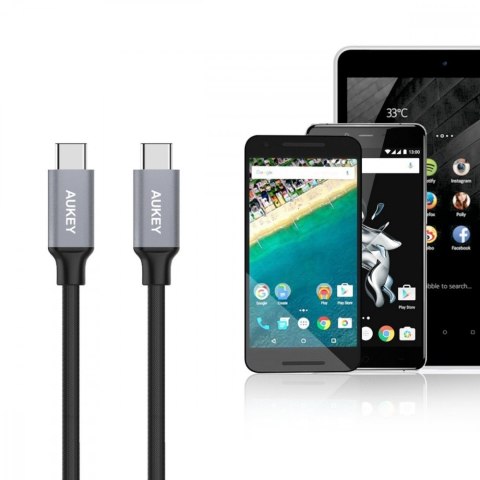CB-CD5 nylonowy kabel USB C - USB C | 1m | 5 Gbps | 5A | 60W PD | 20V CB-CD5 nylonowy kabel USB C - USB C | 1m | 5 Gbps | 5A | 60W PD | 20V