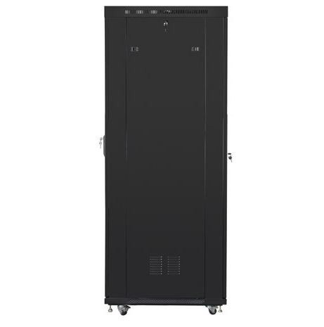 Szafa rack stojąca 19 cali 27U 800x1200 czarna drzwi perforowane LCD FLAT PACK Szafa rack stojąca 19 cali 27U 800x1200 czarna drzwi perforowane LCD FLAT PACK