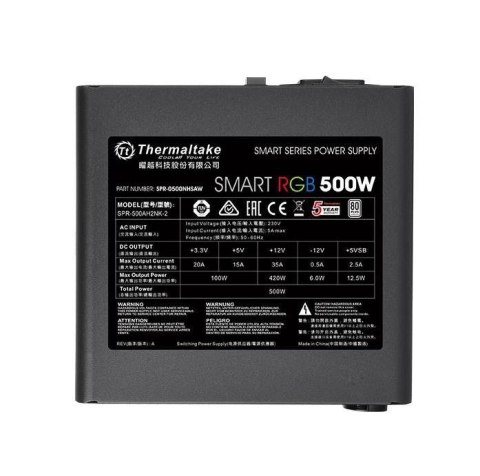 Smart 500W RGB (80+ 230V EU, 2xPEG, 120mm, Single Rail) Smart 500W RGB (80+ 230V EU, 2xPEG, 120mm, Single Rail)