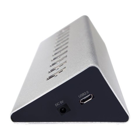 Hub biurkowy 10xUSB 2.0 z zasilaczem Hub biurkowy 10xUSB 2.0 z zasilaczem