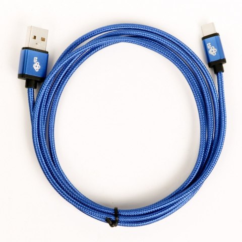 Kabel USB-USB C 1.5m niebieski sznurek Kabel USB-USB C 1.5m niebieski sznurek