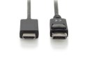 Kabel adapter DisplayPort 1.2 z zatrzaskiem 4K 60Hz UHD Typ DP/HDMI A M/M czarny 3m