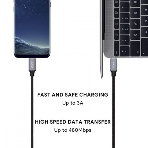 CB-CD6 nylonowy kabel Quick Charge USB C - USB C | 2m | 3A | 60W PD | 20V CB-CD6 nylonowy kabel Quick Charge USB C - USB C | 2m | 3A | 60W PD | 20V