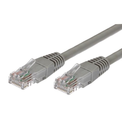 Kabel Patchcord miedziany kat.5e RJ45 UTP 2m. szary