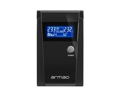 Zasilacz awaryjny Armac Line-In 650VA Office Pure Sine Wave LCD 2x230v schuko metalowa obudowa