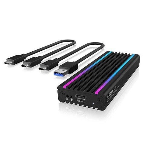 IB-1824ML-C31 Obudowa M.2 NVMe z oświetleniem RGB IB-1824ML-C31 Obudowa M.2 NVMe z oświetleniem RGB