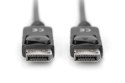 Kabel połączeniowy DisplayPort z zatrzaskami 4K 60Hz UHD Typ DP/DP M/M czarny 2m