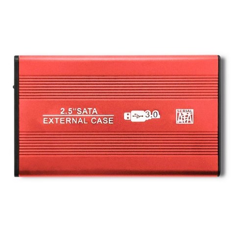 Obudowa na dysk HDD/SSD 2.5 cala SATA3 | USB 3.0 | Czerwona Obudowa na dysk HDD/SSD 2.5 cala SATA3 | USB 3.0 | Czerwona