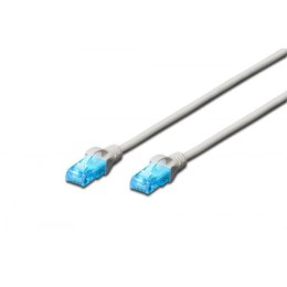 Patch cord U/UTP kat.5e PVC 3,0m szary