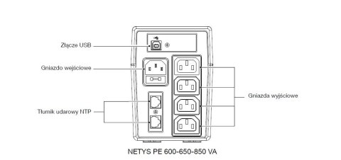 UPS NETYS PE 650VA/360W 230V/AVR/4XIEC,USB,LED UPS NETYS PE 650VA/360W 230V/AVR/4XIEC,USB,LED