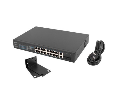 Przełącznik Switch 16X100MB POE+/2XCombo niezarządzalny rack 19 cali Gigabit Ethernet 150W Przełącznik Switch 16X100MB POE+/2XCombo niezarządzalny rack 19 cali Gigabit Ethernet 150W