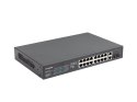 Przełącznik Switch 16X100MB POE+/2XCombo niezarządzalny rack 19 cali Gigabit Ethernet 250W